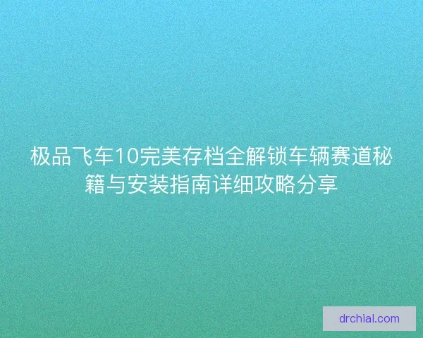 极品飞车10完美存档全解锁车辆赛道秘籍与安装指南详细攻略分享
