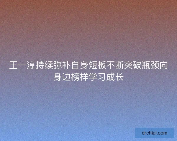 王一淳持续弥补自身短板不断突破瓶颈向身边榜样学习成长