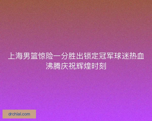上海男篮惊险一分胜出锁定冠军球迷热血沸腾庆祝辉煌时刻